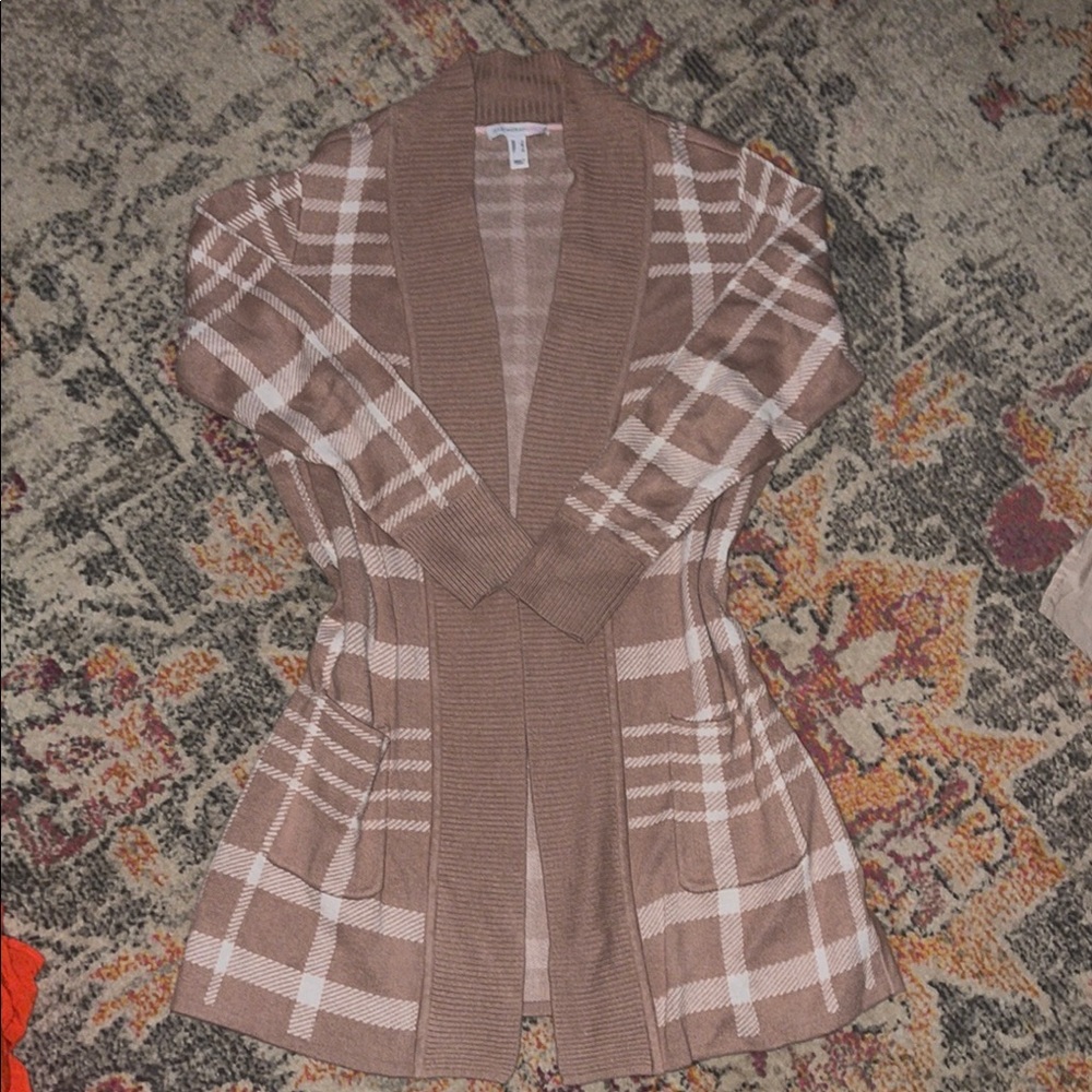 Plaid Knit Cardigan